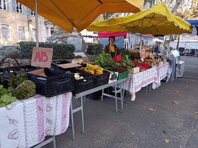Sur le marché d'Aups