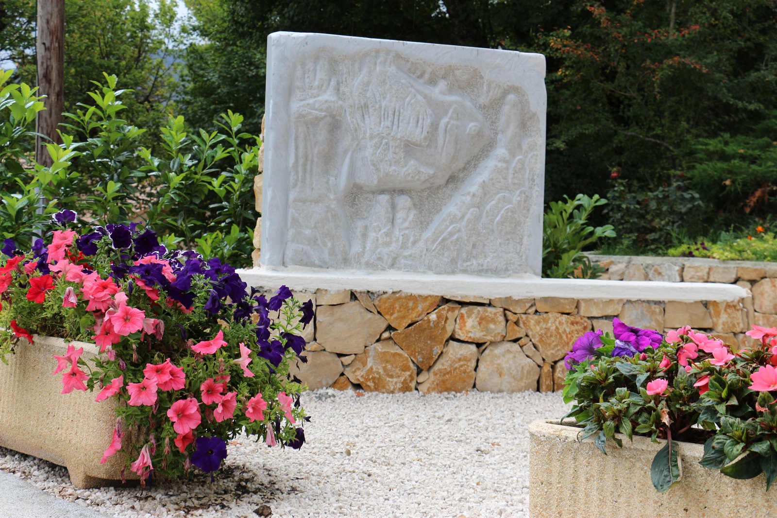 Sculpture fleurie