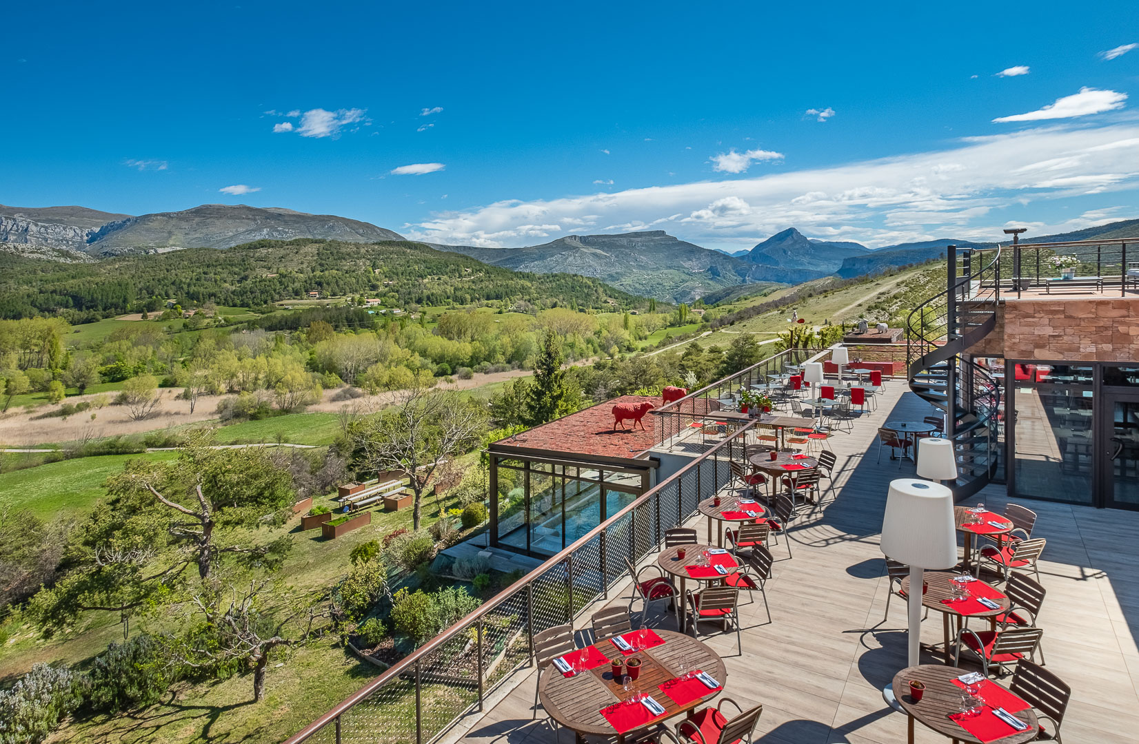 La terrasse de l'Hotel&Spa des Gorges du Verdon