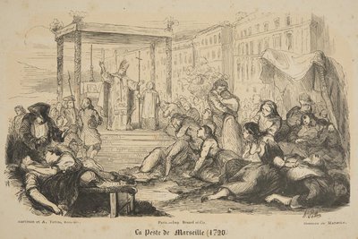 Illustration de la peste en Provence (1720)