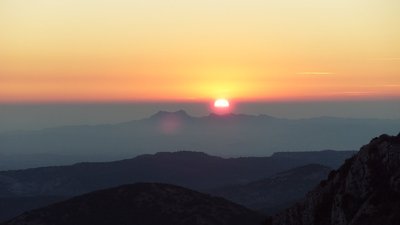 Coucher de soleil sur le Portalas