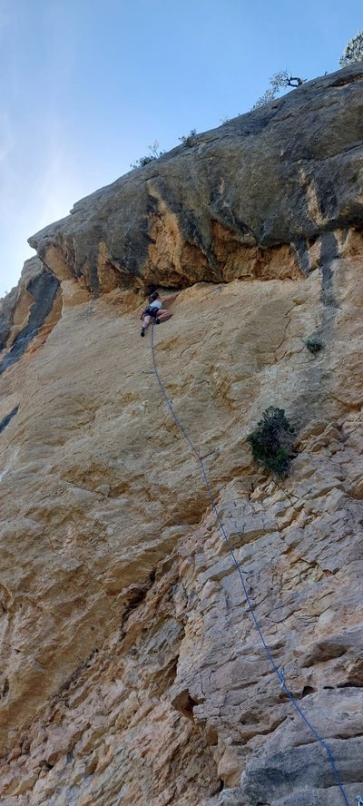 Voie d'escalade sur le secteur Class croûte