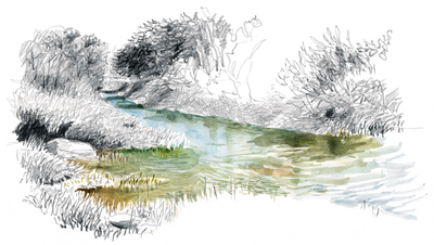 Adoux illustré dans le carnet "Du nuage à la confluence" - PNR Queyras