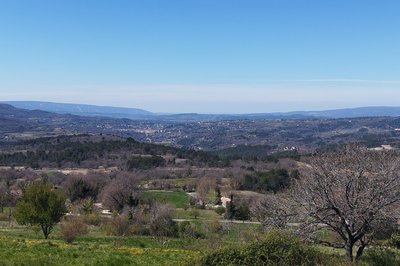 Apt, vallée du Calavon et Petit Luberon depuis Caseneuvele Luberon