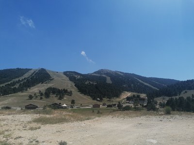 Vue sur les pistes