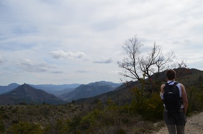 Vue depuis les crêtes au col de Lincueil