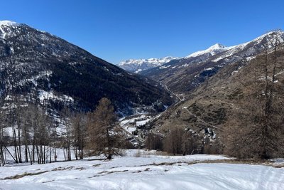 Vue sur le village d'Abriès