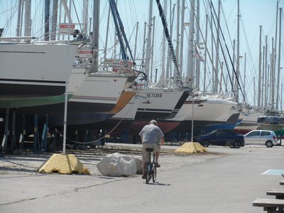 Cycliste à Port Napoléon