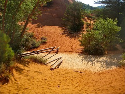 Traces de l'exploitation de l'ocre