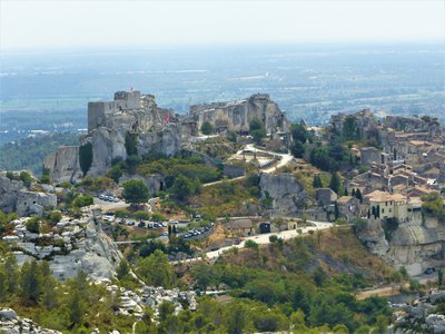 Vue sur le château des Baux
