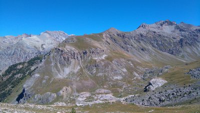 Vue sur le Val d'Escreins depuis le Col de la Coulette