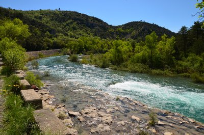 Le Verdon sous le barrage