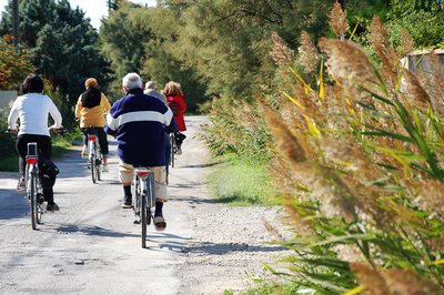 Cyclistes sur le chemin de Palun Longue